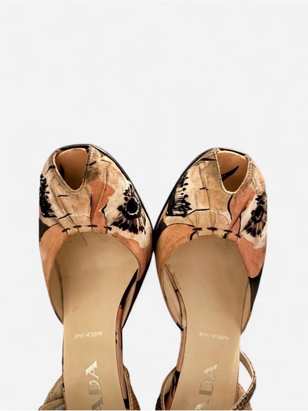 Prada Floral Curved Lizard Heel - Picture 2 of 8